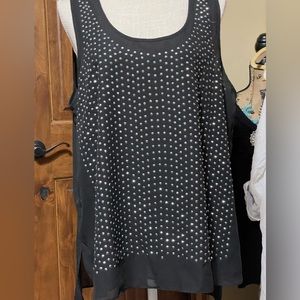 Black stud tank sz xl by pretty reballious